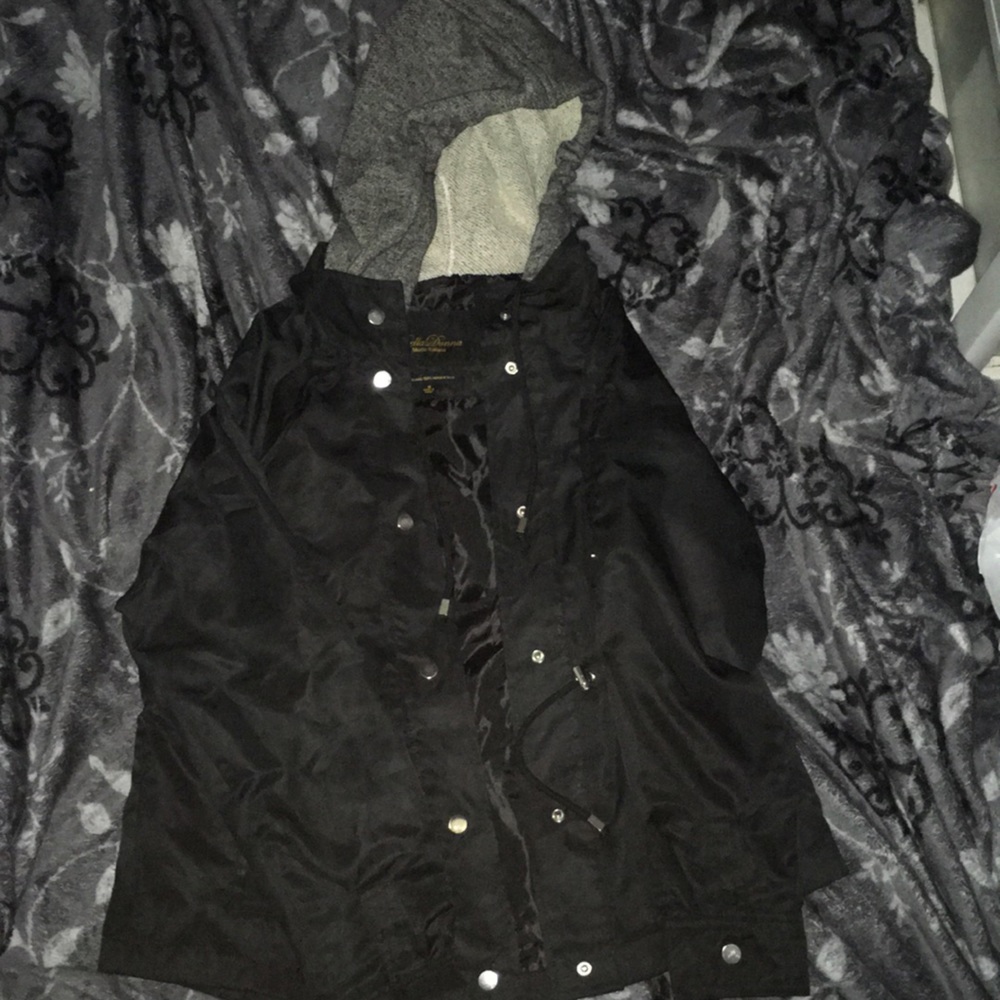 Black and grey coat